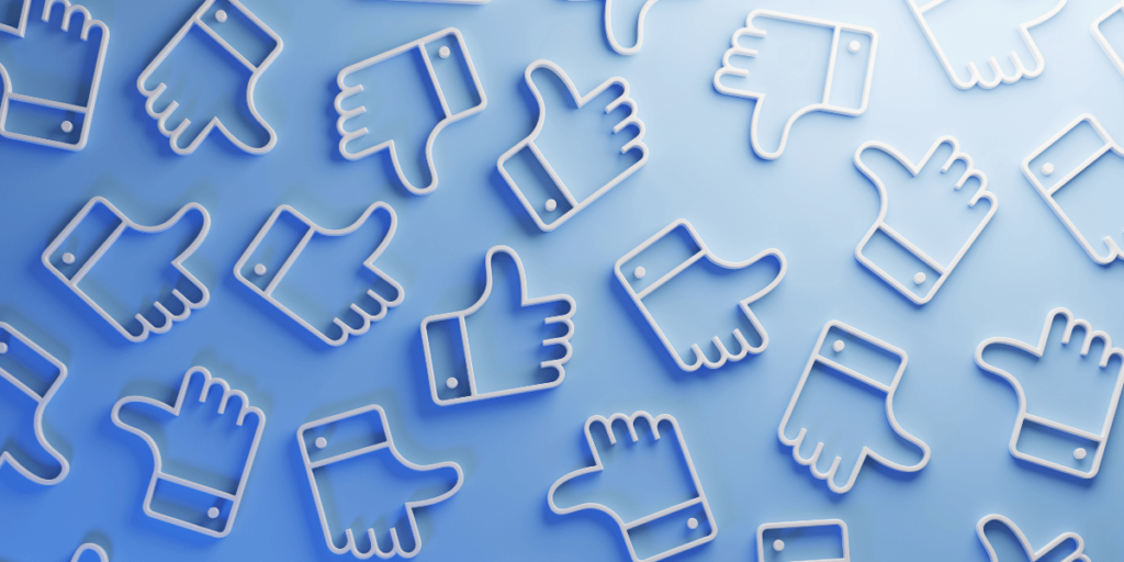 Image of likes and shares in Social Media policies
